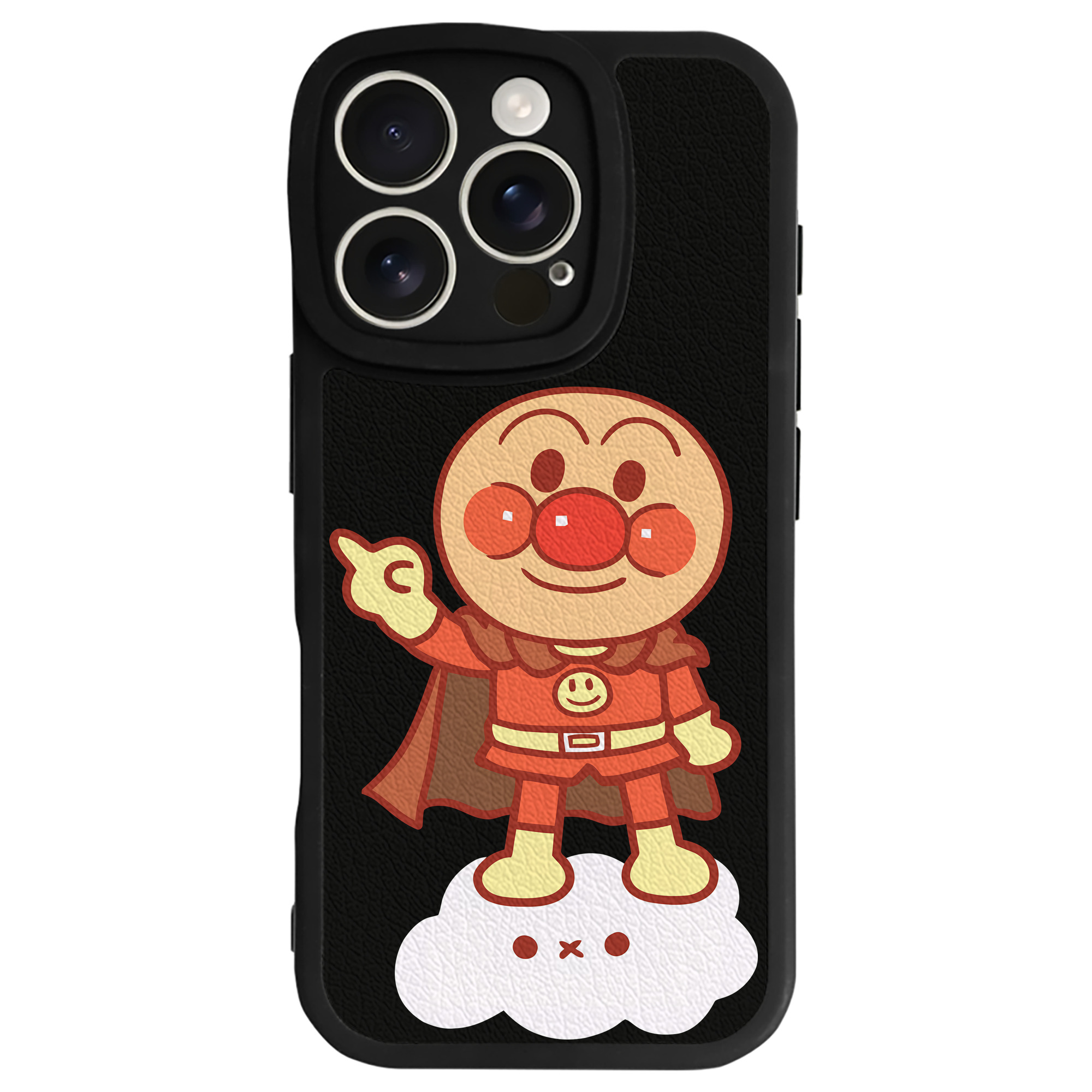 （画像用） アンパンマン Anpanman 【iPhone 16シリーズ対応】シリコンスマホケース（レザー調） 材質：シリコン